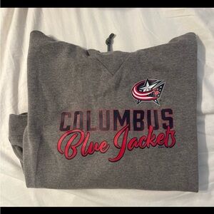 Gray Columbus Blue Jackets Hoodie